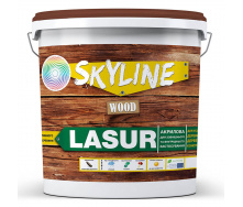 Лазурь для обработки дерева декоративно-защитная SkyLine LASUR Wood Дуб темный 3л