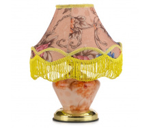 Настольная лампа барокко с абажуром Brille 60W TL-108 Розовый