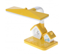 Настольная лампа с часами для детской Brille 11W TP-008 Желтый