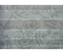 Обои на бумажной основе простые Шарм 127-02 Горизонт полоски с розами серые (0,53х10м.)