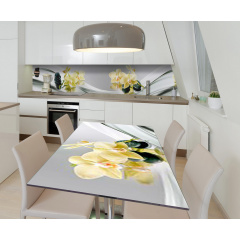 Наклейка 3Д вінілова на стіл Zatarga «Медитативна кімната» 650х1200 мм для будинків, квартир, столів, кав'ярень Київ