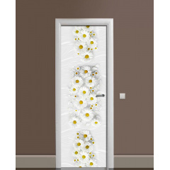 Наклейка на дверь Zatarga «Ромашковое молоко» 650х2000 мм виниловая 3Д наклейка декор самоклеящаяся Дубно