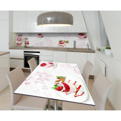 Наклейка 3Д виниловая на стол Zatarga «Кондитерский рай» 650х1200 мм для домов, квартир, столов, кофейн, кафе Дубно