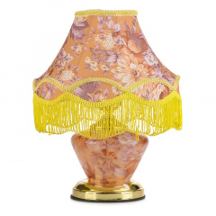 Настольная лампа барокко с абажуром Brille 60W TL-106 Оранжевый Виноградів
