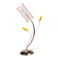 Настольная лампа флористика декоративная Brille 60W LK-172 Золотистый Охтирка