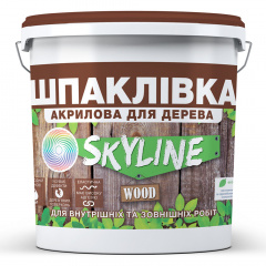 Шпаклівка для дерева акрилова готова до застосування SkyLine Wood Білий 1500 г Київ