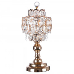 Настольная лампа классическая хрустальная в современном стиле Brille 40W BCL-490 Золотистый Полтава