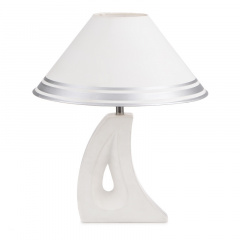 Настольная лампа минимализм с абажуром Brille 60W TL-84 Белый Обухів
