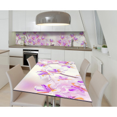 Наклейка 3Д виниловая на стол Zatarga «Увядающий шик» 650х1200 мм для домов, квартир, столов, кофейн, кафе Балаклея