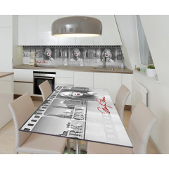 Наклейка 3Д виниловая на стол Zatarga «Очаровательная Мерлин» 600х1200 мм для домов, квартир, столов, кофейн, Новомосковск