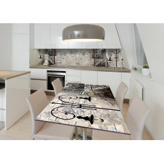 Наклейка 3Д вінілова на стіл Zatarga «Стара Венеція» 600х1200 мм для будинків, квартир, столів, кав'ярень. Київ