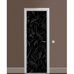 Наклейка на дверь Zatarga «Чёрный бархат» 650х2000 мм виниловая 3Д наклейка декор самоклеящаяся Пологи