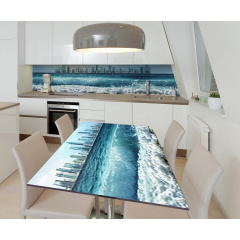 Наклейка 3Д виниловая на стол Zatarga «Привет, Нью-Йорк!» 650х1200 мм для домов, квартир, столов, кофейн, кафе Львов