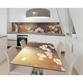 Наклейка 3Д вінілова на стіл Zatarga «Літній світанок» 600х1200 мм для будинків, квартир, столів, кафе
