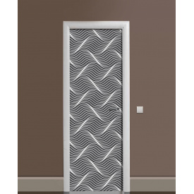 Наклейка на дверь Zatarga «Плавные формы» 650х2000 мм виниловая 3Д наклейка декор самоклеящаяся