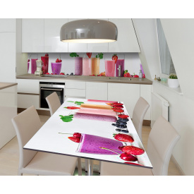 Наклейка 3Д вінілова на стіл Zatarga «Супер-смузі» 600х1200 мм для будинків, квартир, столів, кав'ярень