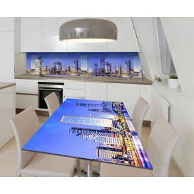 Наклейка 3Д виниловая на стол Zatarga «Вечер в Сиднее» 600х1200 мм для домов, квартир, столов, кофейн, кафе