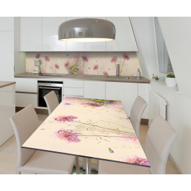 Наклейка 3Д вінілова на стіл Zatarga «Рожеве мерехтіння» 600х1200 мм для будинків, квартир, столів, кав'ярень, кафе