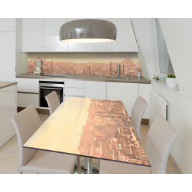 Наклейка 3Д виниловая на стол Zatarga «Минареты Стамбула» 600х1200 мм для домов, квартир, столов, кофейн, кафе