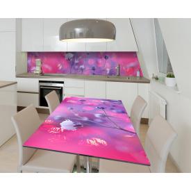 Наклейка 3Д виниловая на стол Zatarga «Цветные сны» 600х1200 мм для домов, квартир, столов, кофейн, кафе