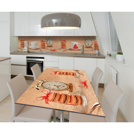 Наклейка 3Д вінілова на стіл Zatarga «Час десерту» 650х1200 мм для будинків, квартир, столів, кав'ярень.