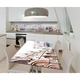 Наклейка 3Д виниловая на стол Zatarga «Венецианская мечта» 600х1200 мм для домов, квартир, столов, кофейн,
