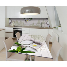 Наклейка 3Д вінілова на стіл Zatarga «Силуети старого міста» 650х1200 мм для будинків, квартир, столів, кофейн.