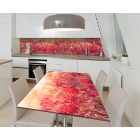 Наклейка 3Д виниловая на стол Zatarga «Маковый рай» 650х1200 мм для домов, квартир, столов, кофейн, кафе
