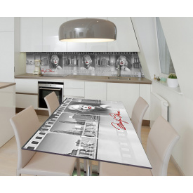 Наклейка 3Д вінілова на стіл Zatarga «Чарівна Мерлін» 650х1200 мм для будинків, квартир, столів, кав'ярень