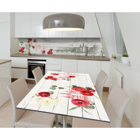 Наклейка 3Д виниловая на стол Zatarga «Пражская мечта» 650х1200 мм для домов, квартир, столов, кофейн, кафе