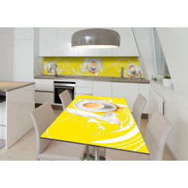 Наклейка 3Д виниловая на стол Zatarga «Яркое латте» 600х1200 мм (Z182506st)