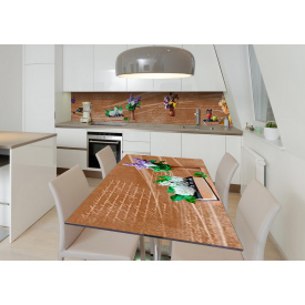 Наклейка 3Д вінілова на стіл Zatarga «Томік віршів» 600х1200 мм для будинків, квартир, столів, кав'ярень, кафе