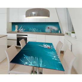 Наклейка 3Д виниловая на стол Zatarga «Лёгкость и хрупкость» 600х1200 мм для домов, квартир, столов, кофейн,