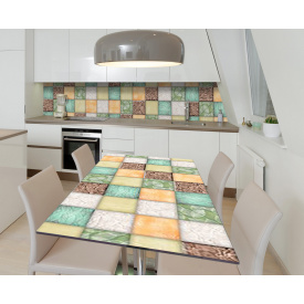 Наклейка 3Д виниловая на стол Zatarga «Мозаика» 600х1200 мм для домов, квартир, столов, кофейн, кафе