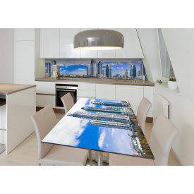 Наклейка 3Д вінілова на стіл Zatarga «Новий квартал» 600х1200 мм для будинків, квартир, столів, кафе