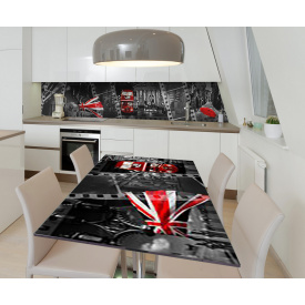Наклейка 3Д виниловая на стол Zatarga «Английское кино» 600х1200 мм для домов, квартир, столов, кофейн, кафе
