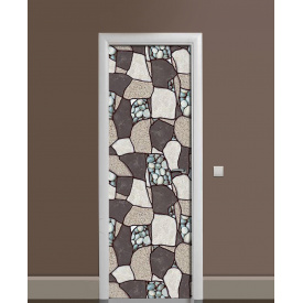 Наклейка на дверь Zatarga «Песчаная мозаика» 650х2000 мм виниловая 3Д наклейка декор самоклеящаяся