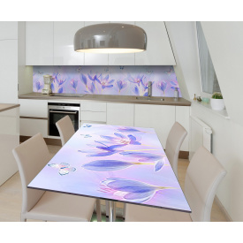Наклейка 3Д вінілова на стіл Zatarga «Фантазії чарівної галявини» 600х1200 мм для будинків, квартир, столів,
