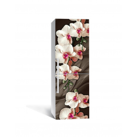 Наклейка на холодильник Zatarga «Одеяло из орхидей» 650х2000 мм виниловая 3Д наклейка декор на кухню