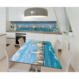 Наклейка 3Д вінілова на стіл Zatarga «На зустріч мрії» 650х1200 мм для будинків, квартир, столів, кав'ярень, кафе
