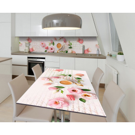 Наклейка 3Д вінілова на стіл Zatarga «Повітряний ранок» 650х1200 мм для будинків, квартир, столів, кав'ярень