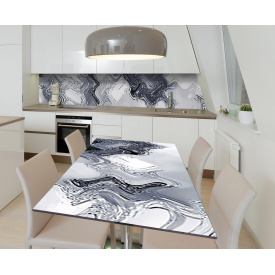 Наклейка 3Д вінілова на стіл Zatarga «Крізь лід» 650х1200 мм для будинків, квартир, столів, кав'ярень, кафе