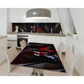 Наклейка 3Д виниловая на стол Zatarga «Чёрный сорт» 650х1200 мм для домов, квартир, столов, кофейн, кафе