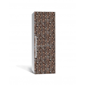 Наклейка на холодильник Zatarga «Шоколадна мозаїка» 650х2000 мм вінілова 3Д наклейка декор на кухню