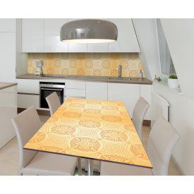 Наклейка 3Д виниловая на стол Zatarga «Болгарские пески» 600х1200 мм для домов, квартир, столов, кофейн, кафе
