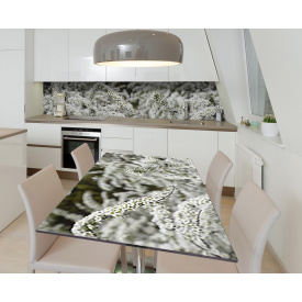 Наклейка 3Д вінілова на стіл Zatarga «Розкішна спірея» 650х1200 мм для будинків, квартир, столів, кав'ярень