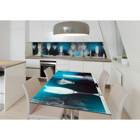 Наклейка 3Д вінілова на стіл Zatarga «Сухий лід» 650х1200 мм для будинків, квартир, столів, кав'ярень, кафе