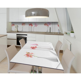 Наклейка 3Д виниловая на стол Zatarga «Лаконичная простота» 650х1200 мм для домов, квартир, столов, кофейн,