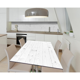 Наклейка 3Д вінілова на стіл Zatarga «Шліфована дошка» 650х1200 мм для будинків, квартир, столів, кав'ярень