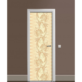 Наклейка на двері Zatarga «Пера жар-птиці» 650х2000 мм вінілова 3Д наклейка декор самоклеюча